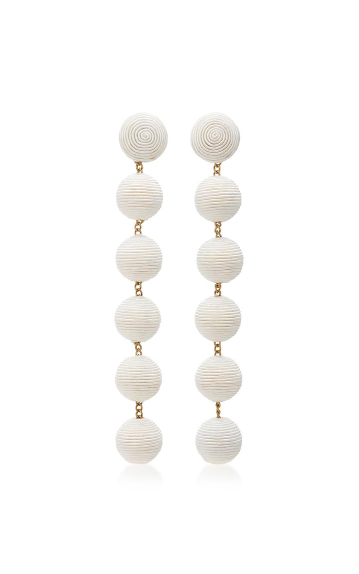 Rebecca De Ravenel M'o Exclusive Six Drop Silk Earrings