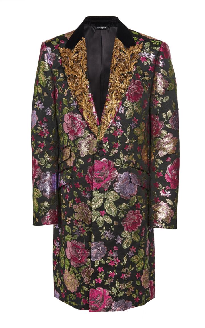 Dolce & Gabbana Floral Jacquard Coat