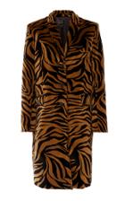Nili Lotan Rosalin Single-breasted Tiger-print Cotton Coat