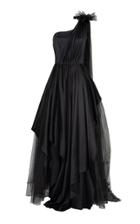 Bazza Alzouman Hammered Silk Satin One Shoulder Dress