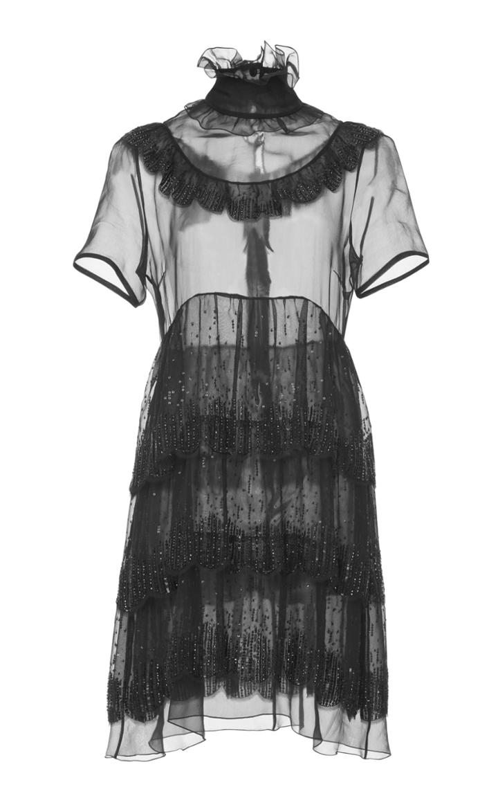 Rochas Segaline Embroidered Dress