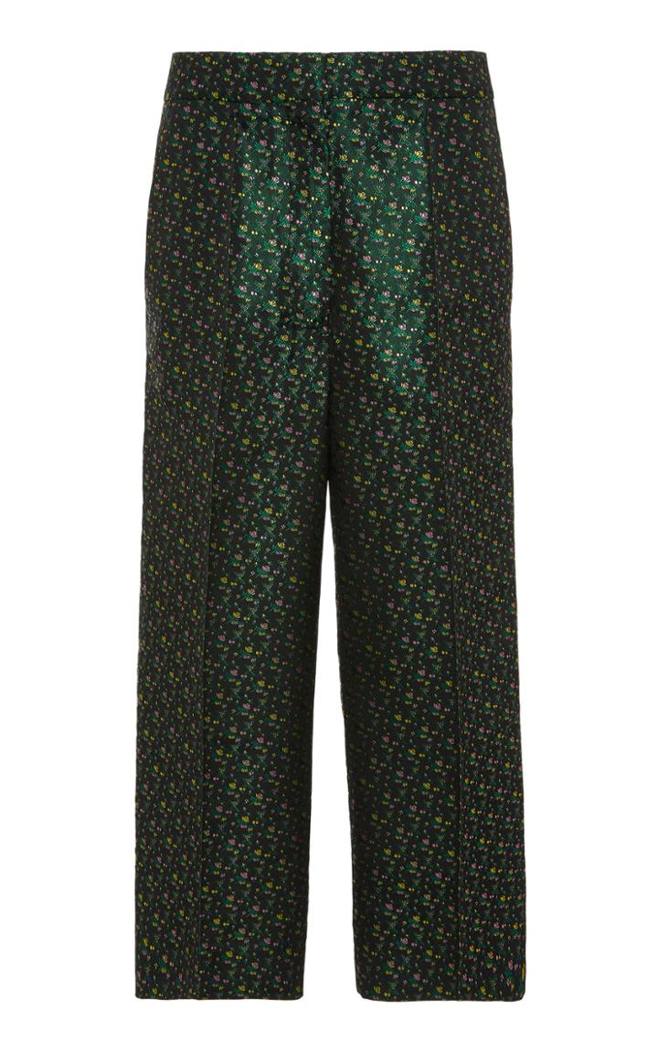 Rochas Oleonardo High-waisted Jacquard Culottes