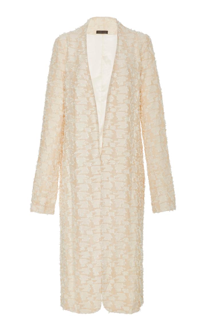 Hensely Collarless Midi Coat