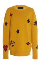 The Elder Statesman Intarsia Universe Cashmere Sweater