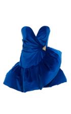 Attico Ruffled Velvet Mini Dress