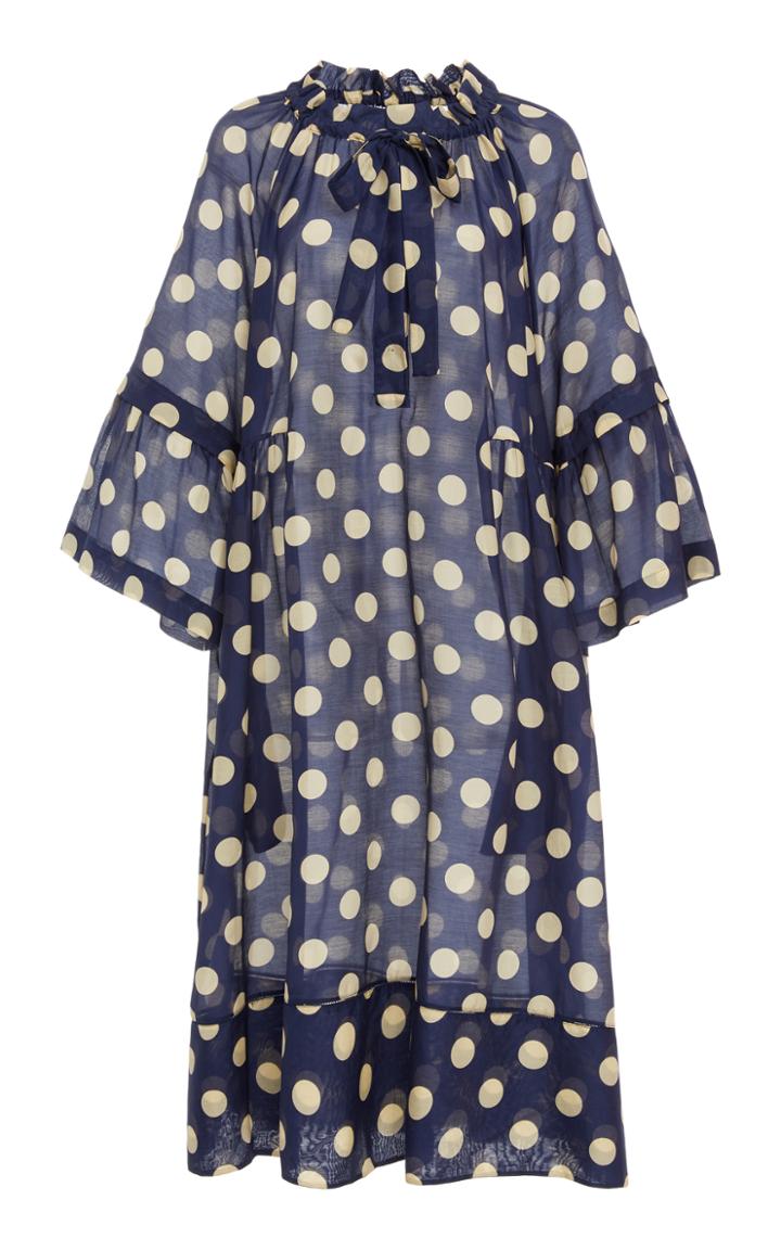 Lee Mathews Minnie Spot Silk Cotton Dress