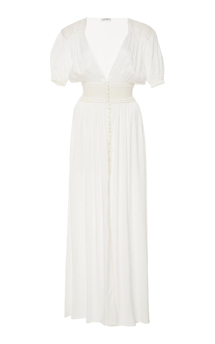 The Attico Floral-jacquard Maxi Dress