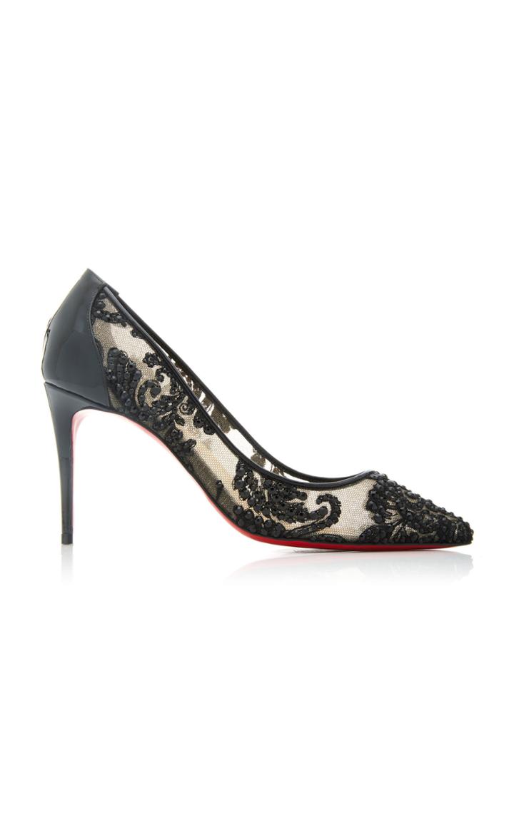 Christian Louboutin Exclusive Follies Embellished Mesh Pumps