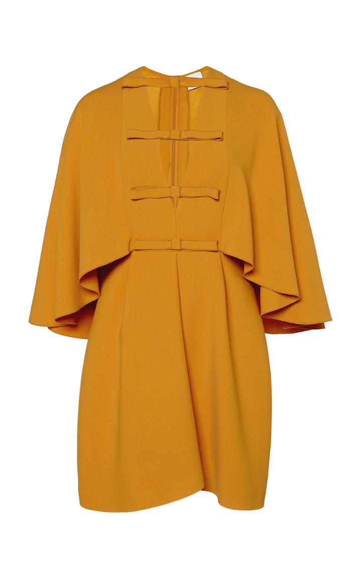 Moda Operandi Giambattista Valli Bow-embellished Draped Crepe Mini Dress Size: 40