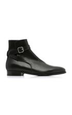 Ralph Lauren Ike Buckled Leather Ankle Boots