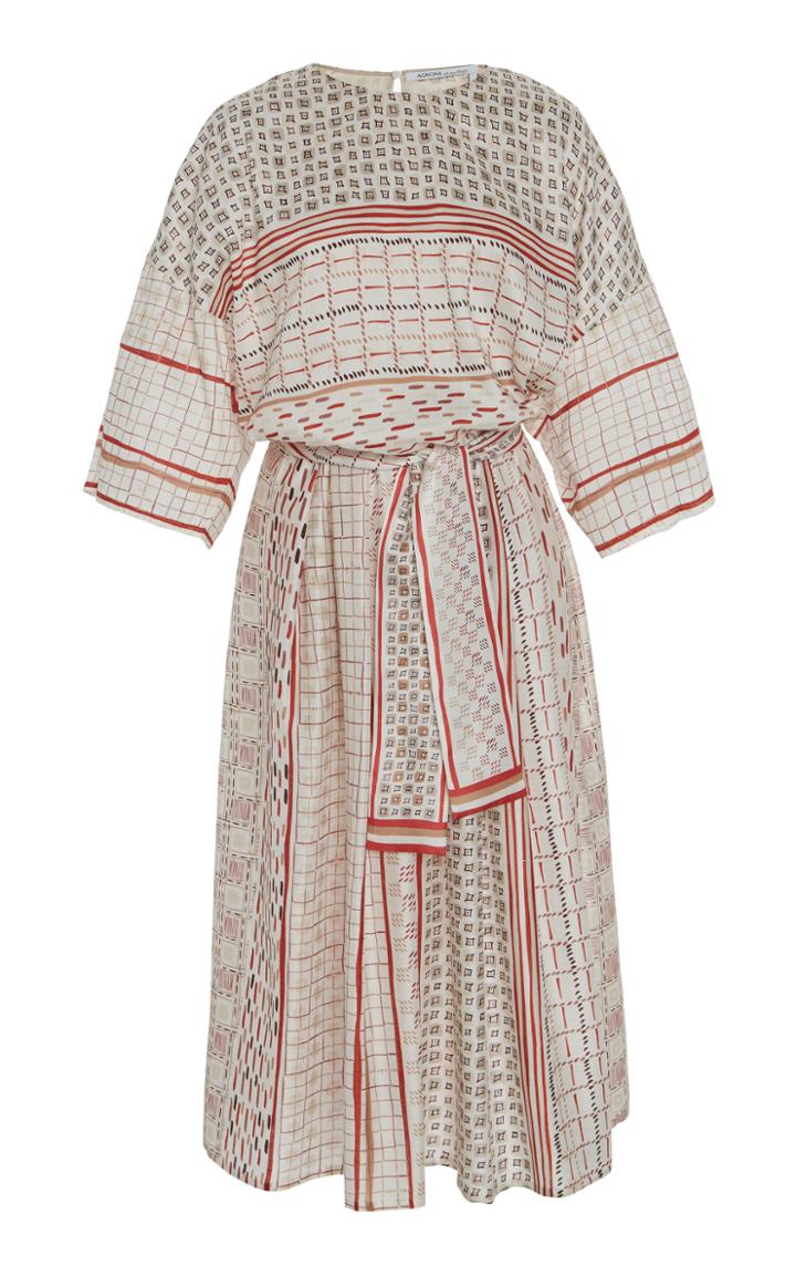 Agnona Printed Midi Dress