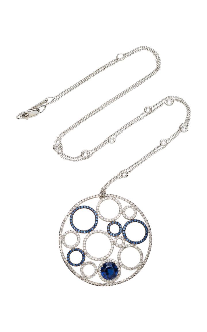 Martin Katz One-of-a-kind Sapphire & Diamond Circle Bubble Pendant