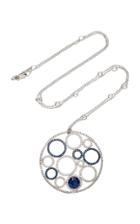 Martin Katz One-of-a-kind Sapphire & Diamond Circle Bubble Pendant
