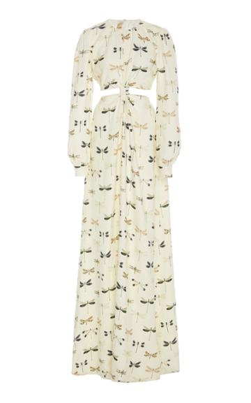 Agua By Agua Bendita Parana Dragonfly Twisted Linen Maxi Dress