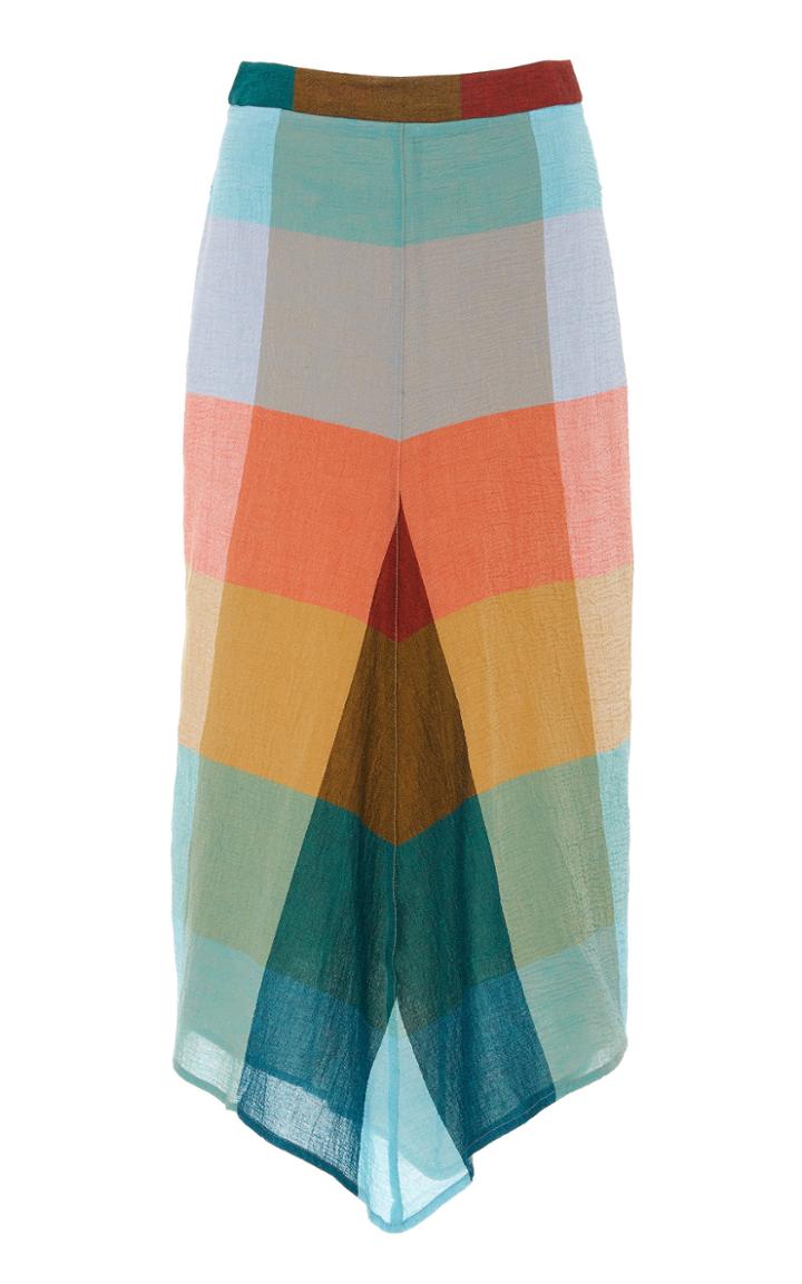 Bassike Patterned Cotton Midi Skirt