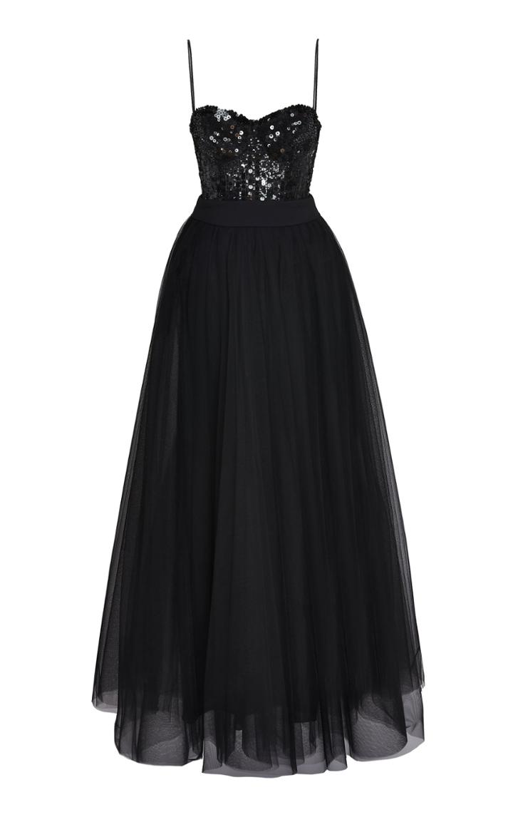 Elie Saab Sequin-embellished Tulle Gown