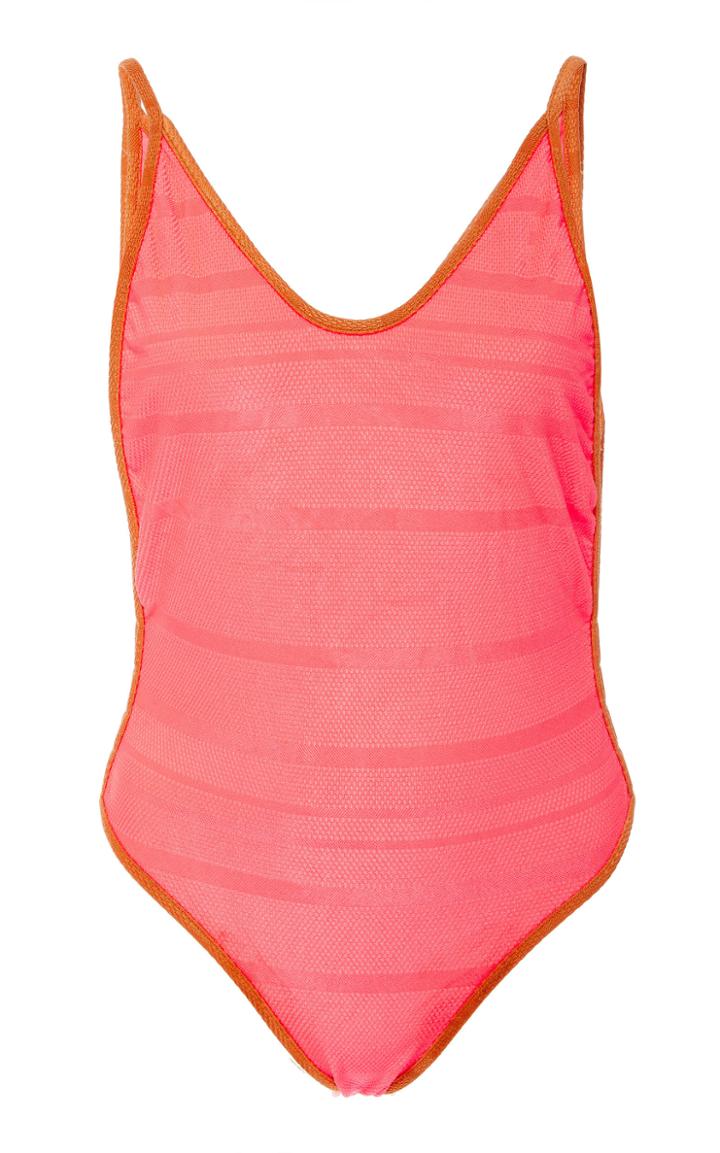 Agua De Coco Banded Low Back One Piece Swimsuit