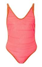Agua De Coco Banded Low Back One Piece Swimsuit