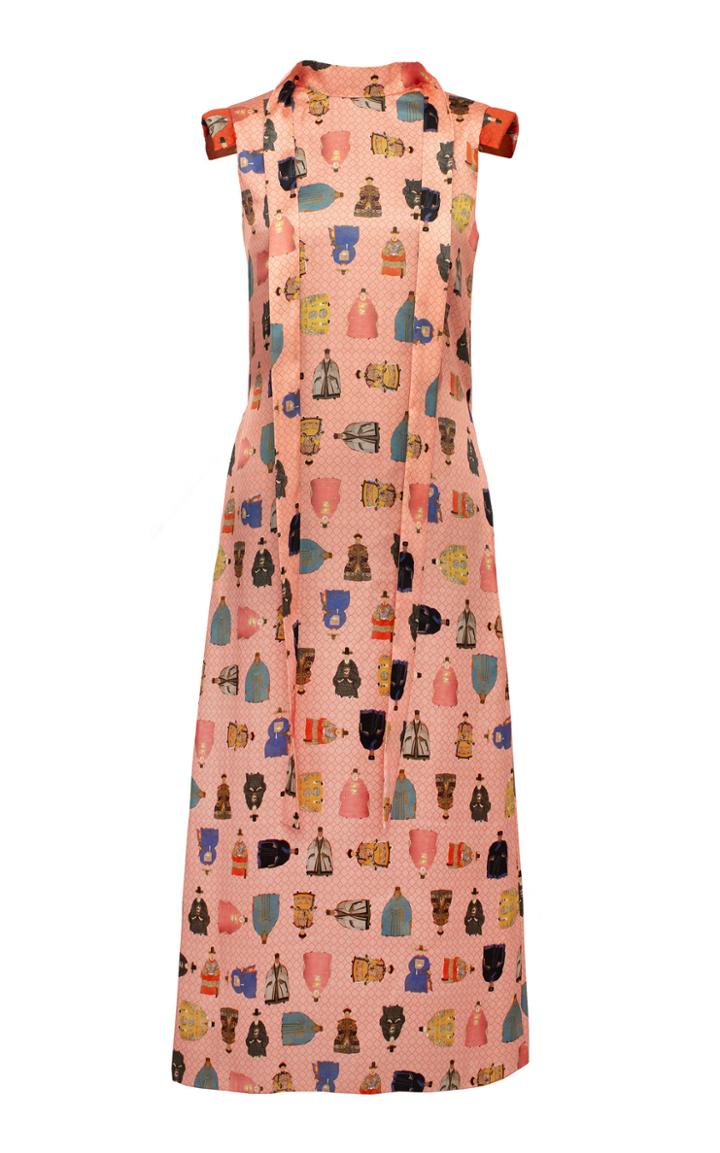 Moda Operandi Lake Studio Worrier Printed Midi Dress Size: 38