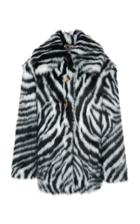 Versace Printed Faux Fur Coat