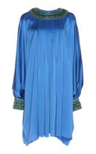Andrew Gn Long Sleeve Silk-blend Mini Dress