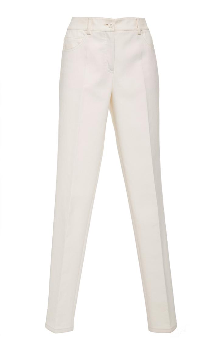 Akris Slim Cotton Silk Stretch Pant