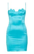 Moda Operandi Mach & Mach Aqua Blue Short Shell Dress
