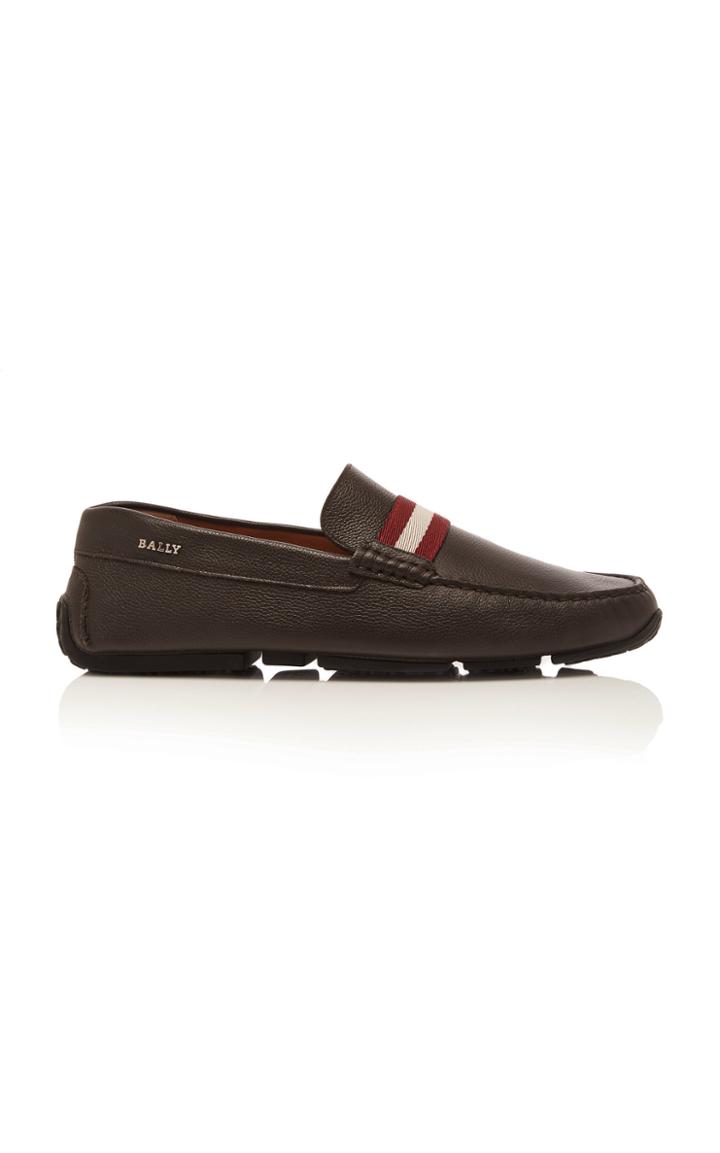 Bally Pearce Pebbled Leather Driving Shoes