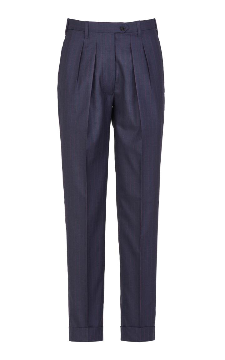 Giuliva Heritage Collection Husband Pinstripe Wool Trousers