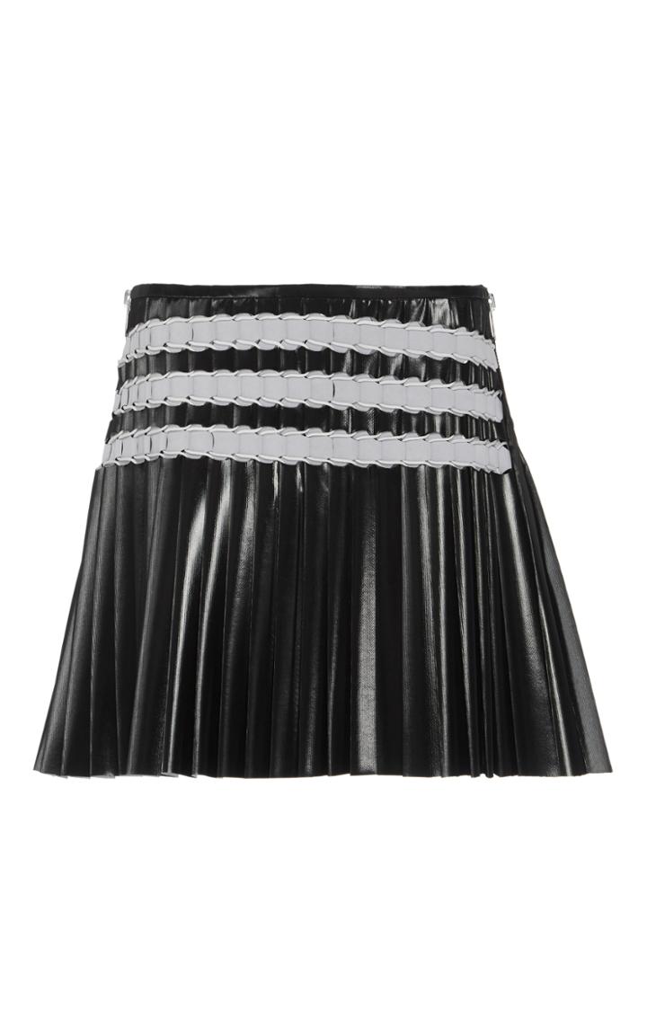 Courrges Pleated Side Zip Mini Skirt