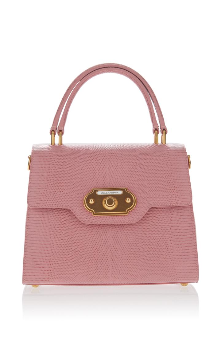Dolce & Gabbana Pink Iguana Top Handle Bag
