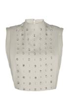 Ralph & Russo Wool Crystal Crepe Top