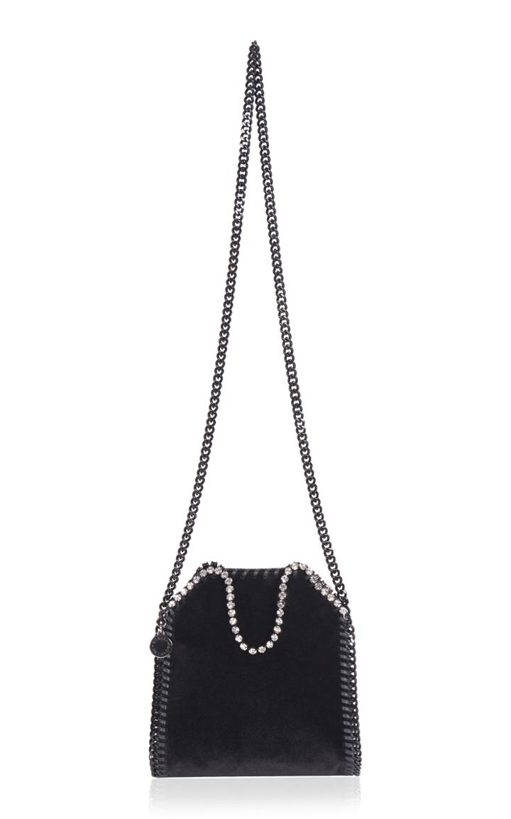 Stella Mccartney Tiny Falabella Embellished Vegan Suede Shoulder Bag