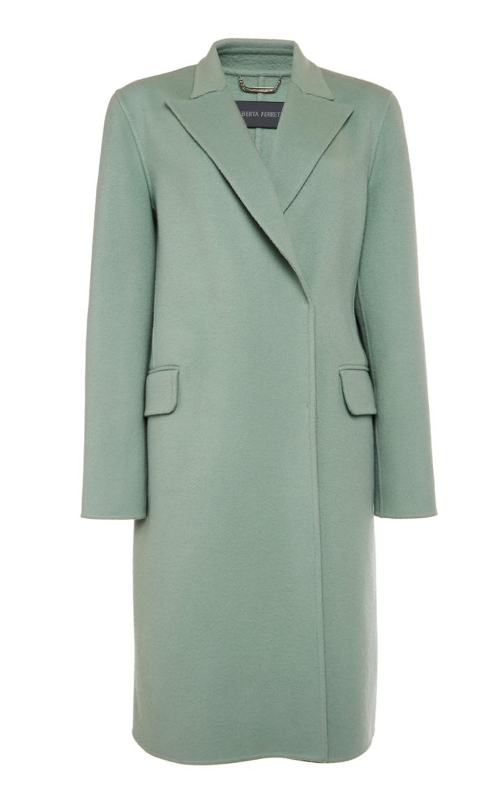 Alberta Ferretti Wool-blend Felt Coat