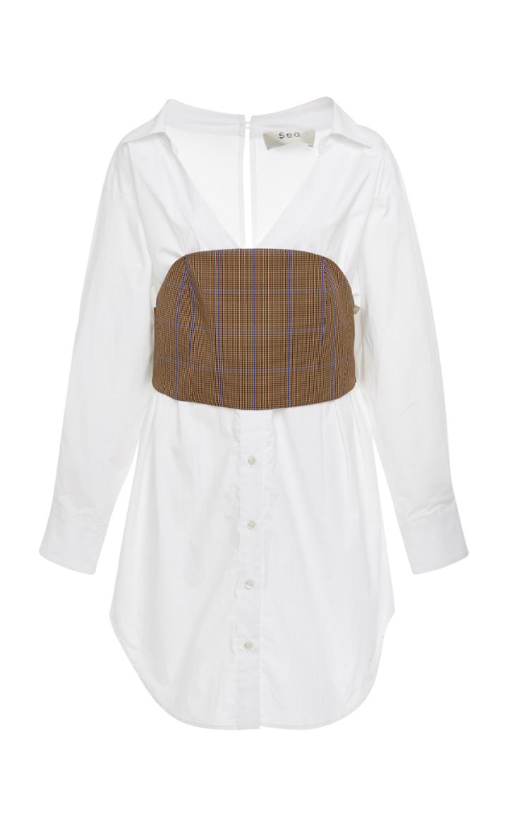Sea Peyton Plaid 90s Corset Combo Shirt