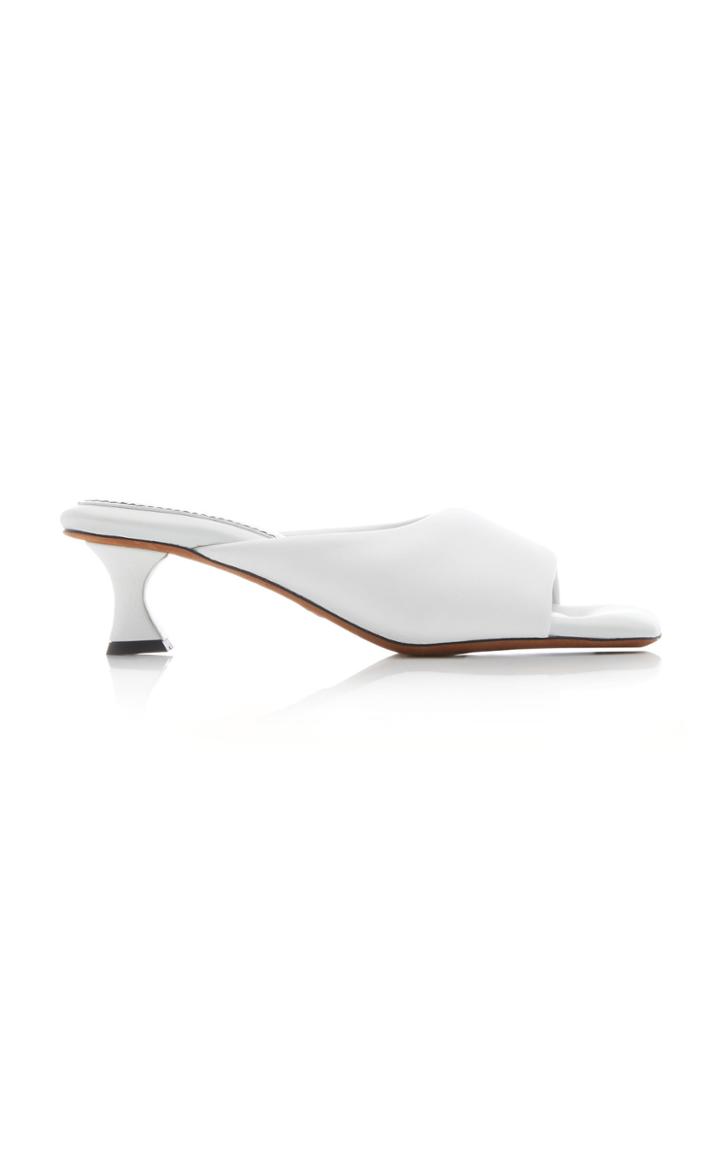 Moda Operandi Proenza Schouler Leather Kitten Heel Sandals Size: 35