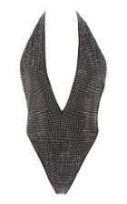 Alessandra Rich Crystal-embellished One-piece Swimsuit