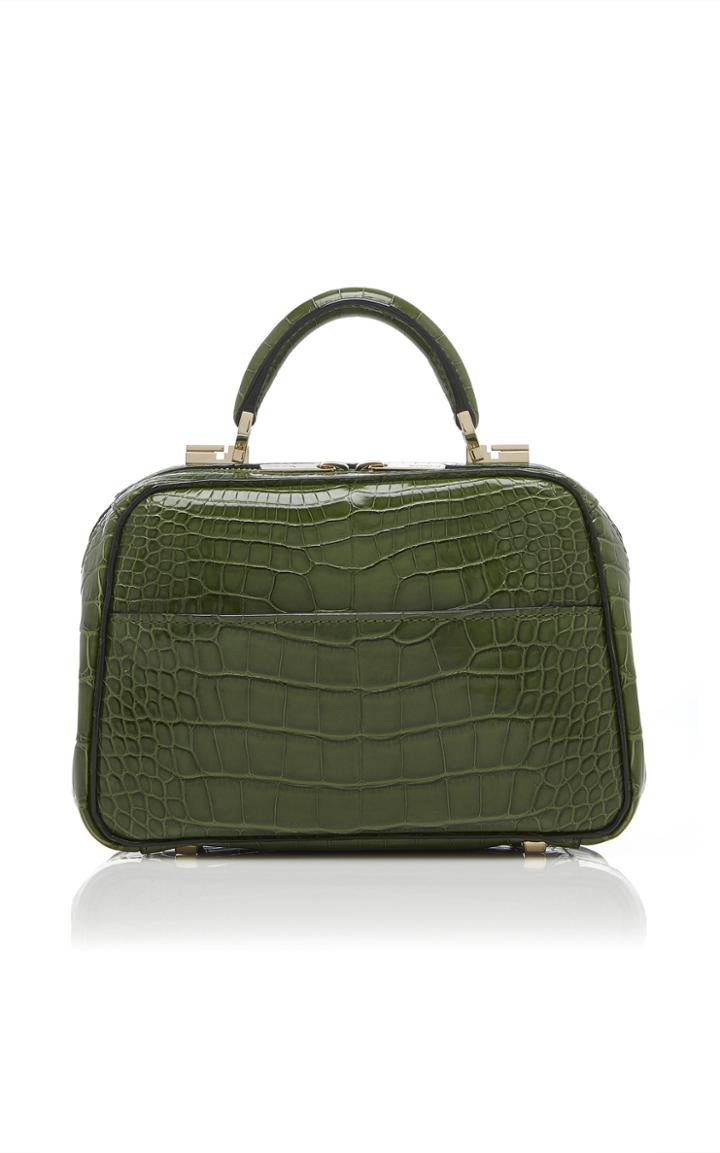 Valextra Serie S Mini Shiny Alligator Bag