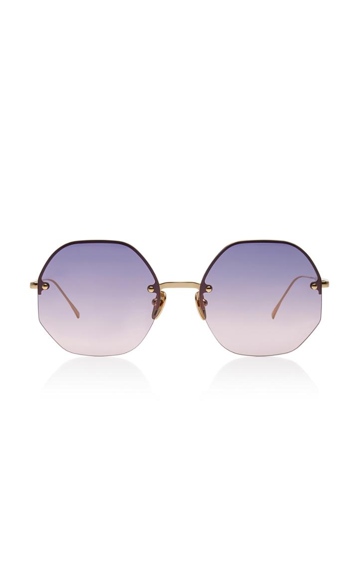 Sunday Somewhere Mia Heptagon-frame Metal Sunglasses