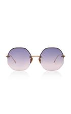 Sunday Somewhere Mia Heptagon-frame Metal Sunglasses