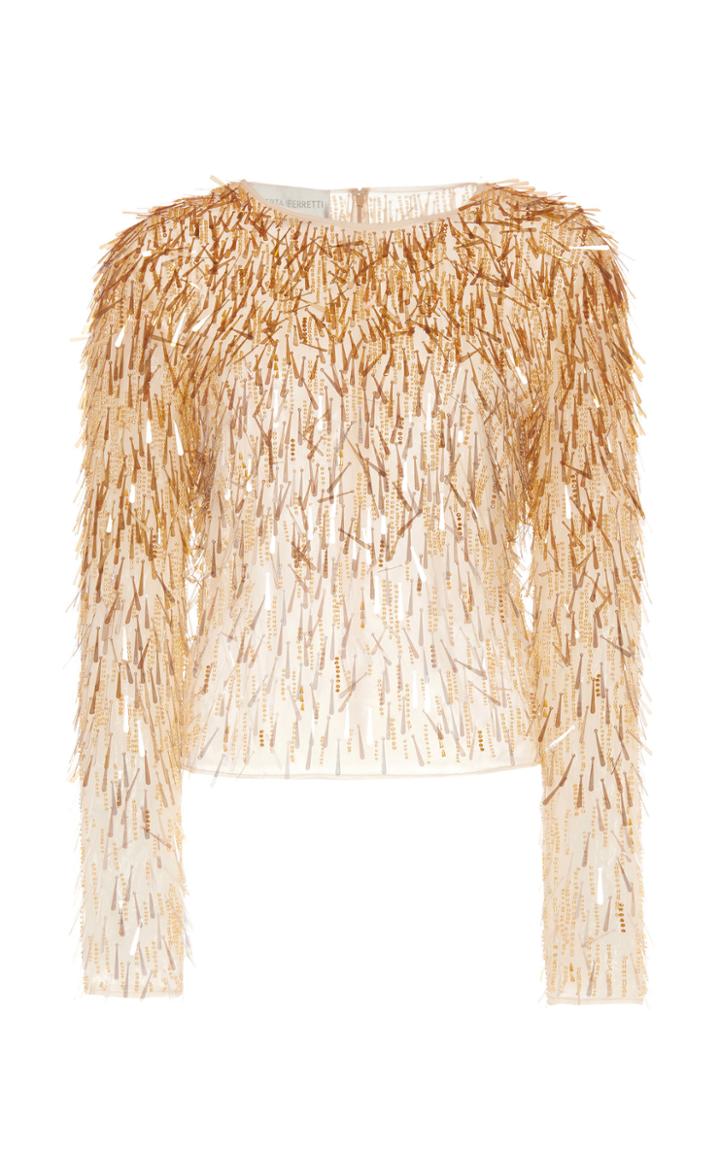 Alberta Ferretti Sequin-embellished Top