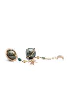Bibi Van Der Velden Planet 18k Rose Gold And Multi-stone Earrings
