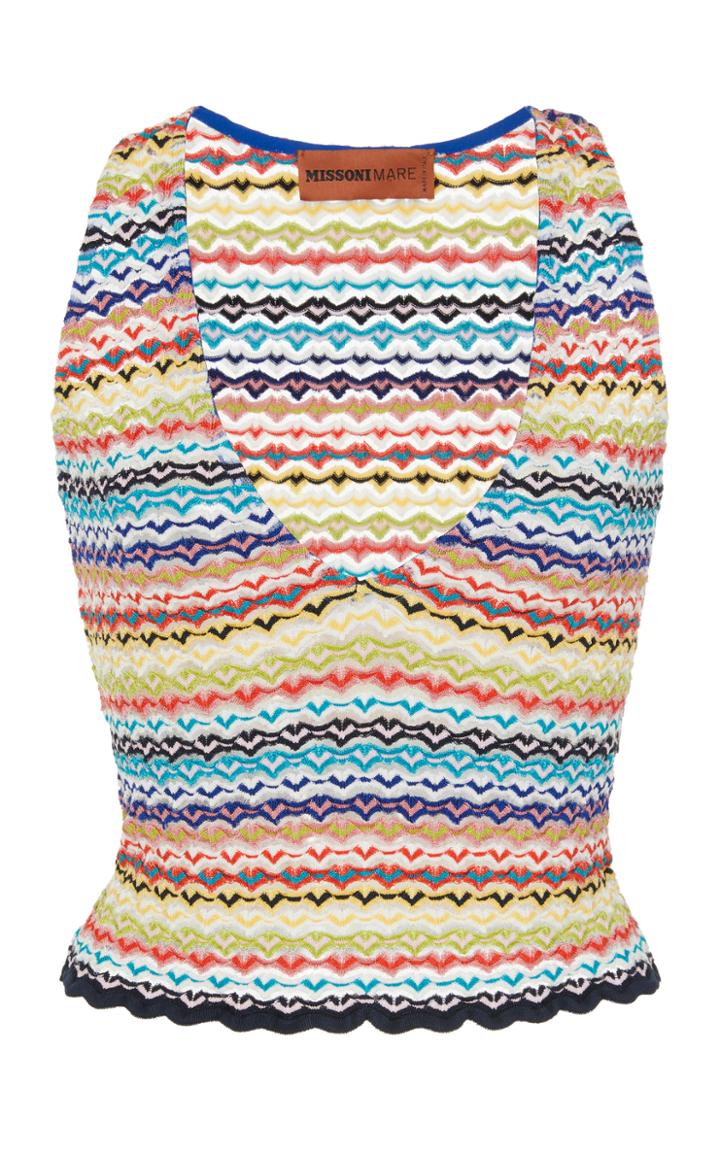 Missoni Mare Cropped Crochet-knit Top