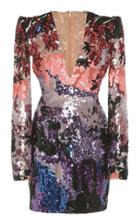 Zuhair Murad Sequin Embroidered Tulle Mini Dress