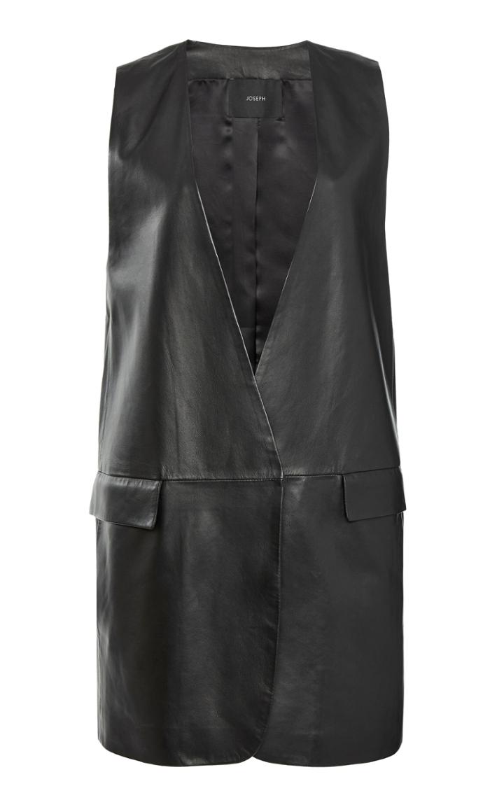 Moda Operandi Joseph Jibo Nappa Leather Long Vest