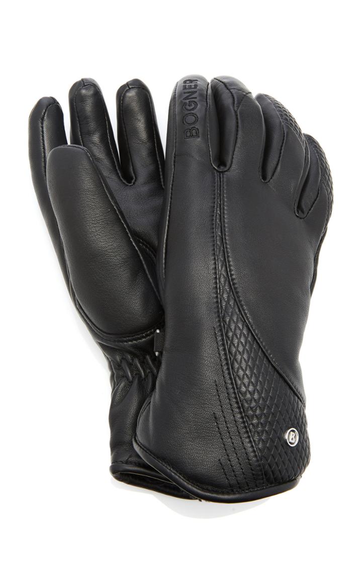 Bogner Meli Embossed Leather Ski Gloves