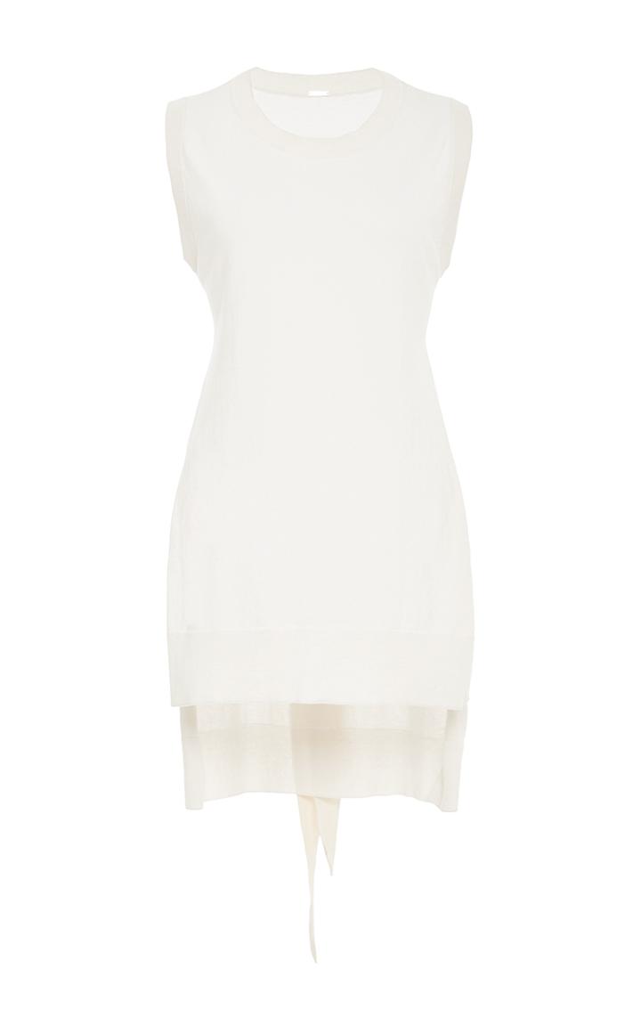 Adam Lippes Cream Sleeveless Cotton Cashmere Tunic
