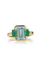 Yi Collection 18k Gold, Emerald And Aquamarine Ring