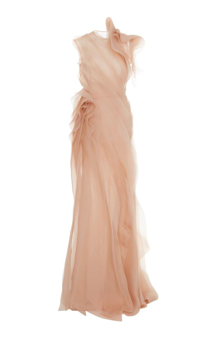 Jason Wu Collection Draped Ruffled Organza Gown