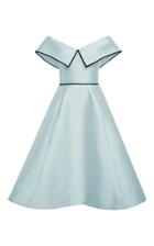 Elizabeth Kennedy Light Blue Off The Shoulder Cocktail Dress